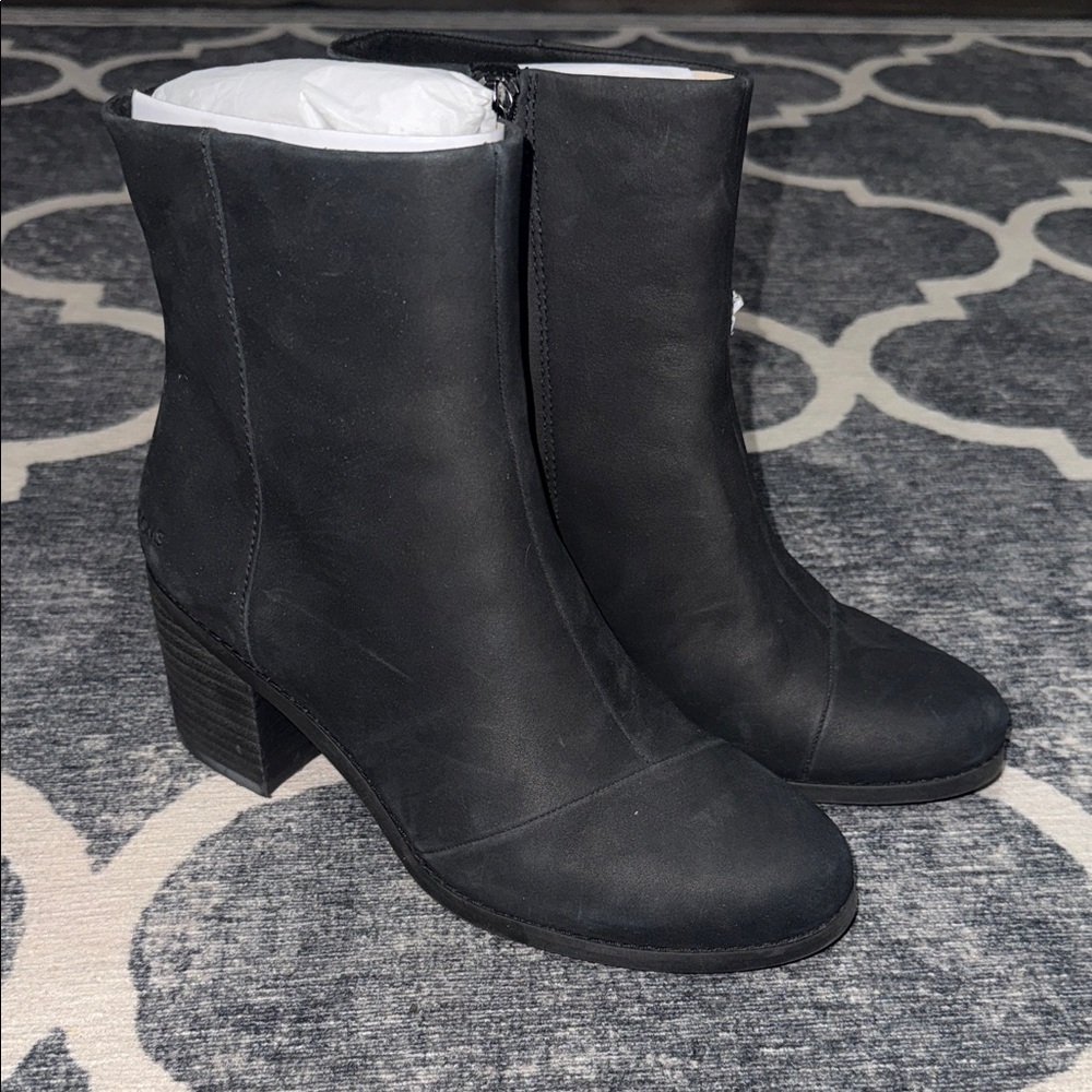 Toms Evelyn Heeled Boot 8.5 black